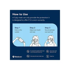 ASTM Level 3 3-ply Disposable Mask, Blue, 50/Box, 10 Boxes/Carton (PG4-1263CT/1273)<Pri-Med Online