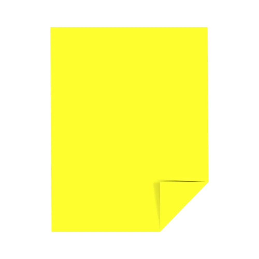 Large Quantity Paper*Astrobrights 30% Recycled Colored Paper, 24 lbs., 8.5" x 11", Lift-Off Lemon, 500 Sheets/Ream, 10 Reams/Carton (21011)