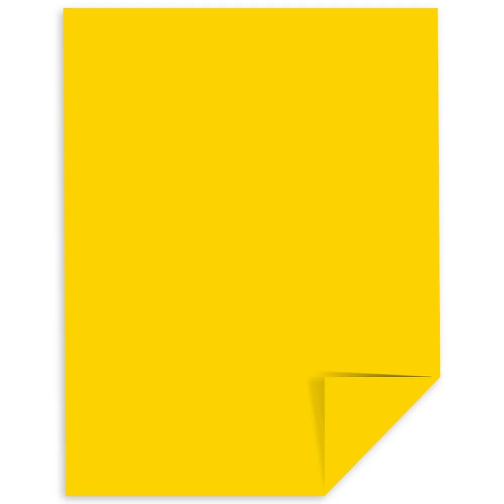 Copy Paper*Astrobrights Colored Paper, 24 lbs., 8.5" x 11", Sunburst Yellow, 500 Sheets/Ream (WAU22591)