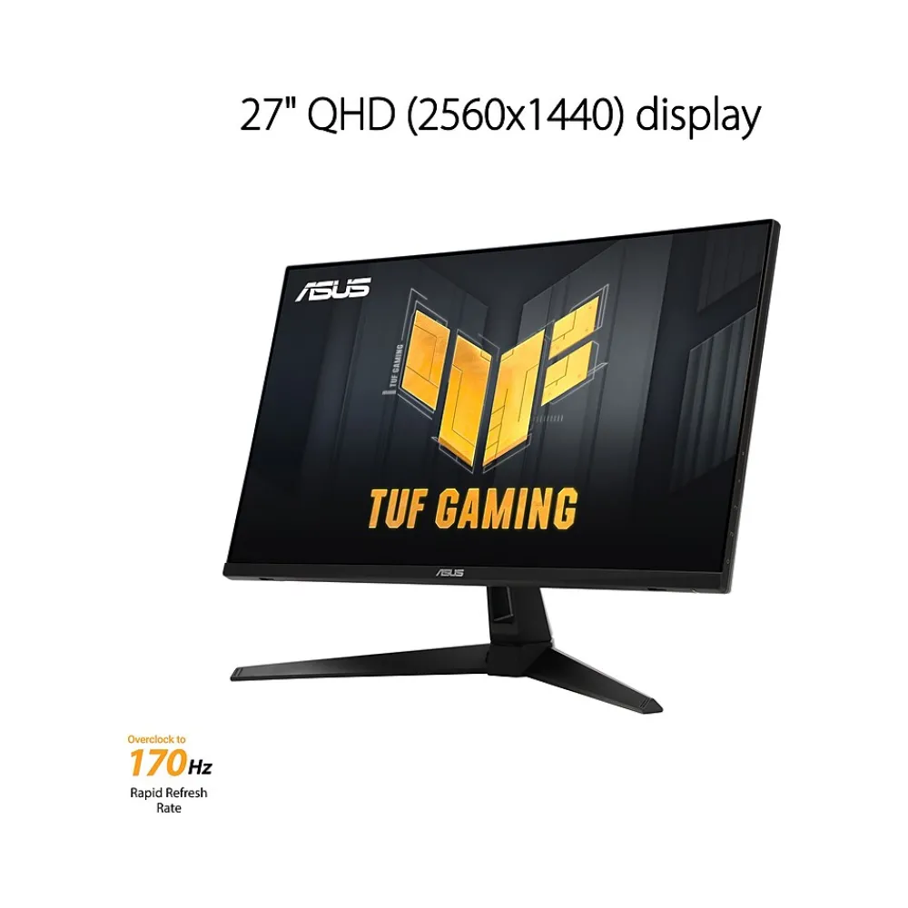 Asus TUF Gaming VG27AQAY1A 27" 170Hz LED Gaming Monitor,Black (90LM05Z0-B0C3B0)