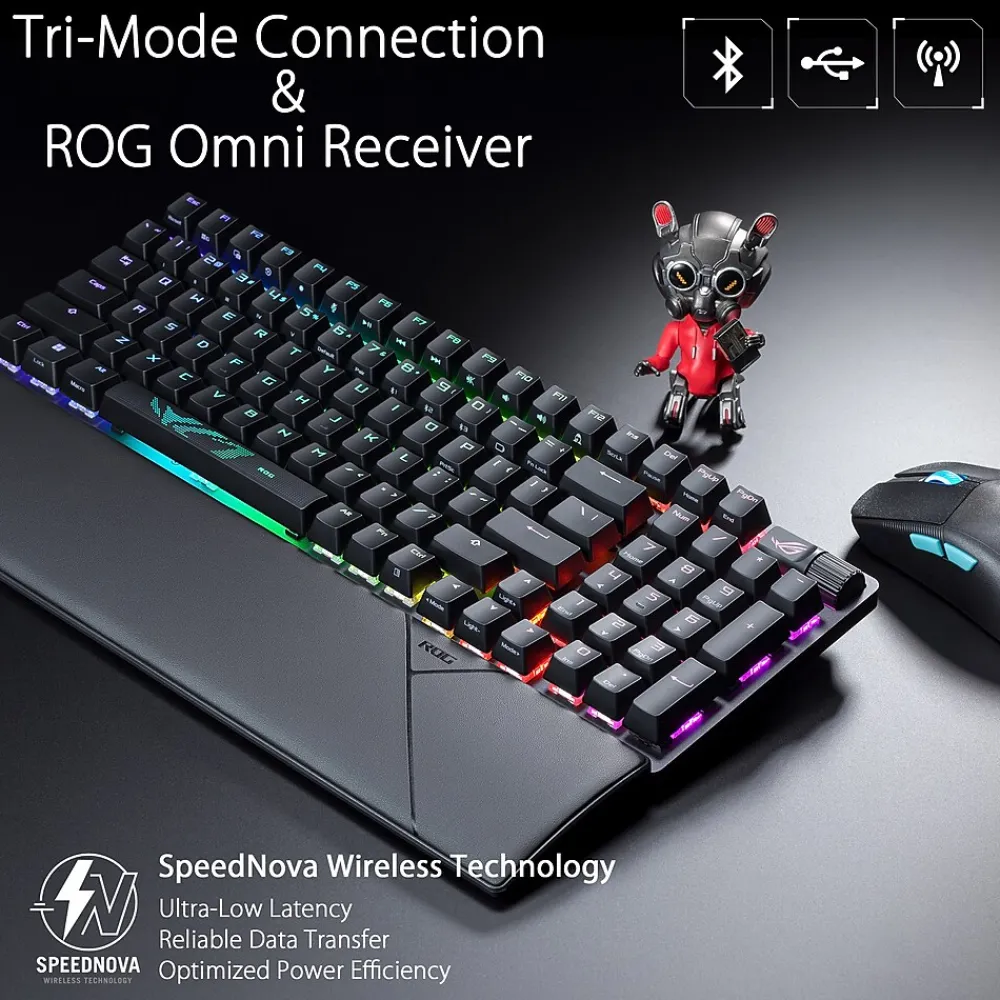 New Asus Wireless Ergonomic Gaming Keyboard (90MP037A-BKAA01)