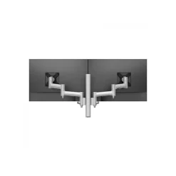 Clearance Atdec Adjustable Dual Monitor Arm for Flat/Curved Monitors up to 32", Silver (AWMS-2-4640-F-S)