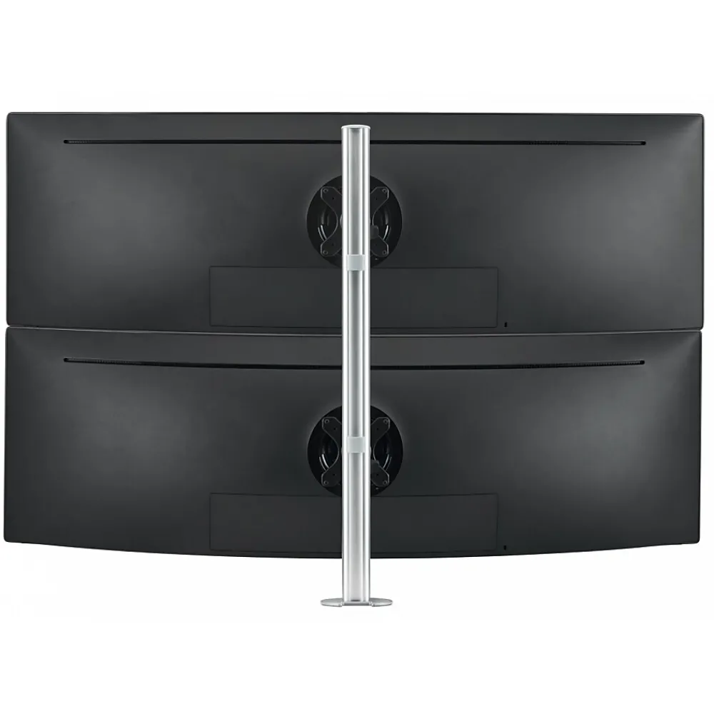 Hot Atdec Adjustable Dual Stack Heavy Monitor Desk Mount for Flat/Curved Monitors up to 49", Silver (AWMS-2-LTH75-H-S)