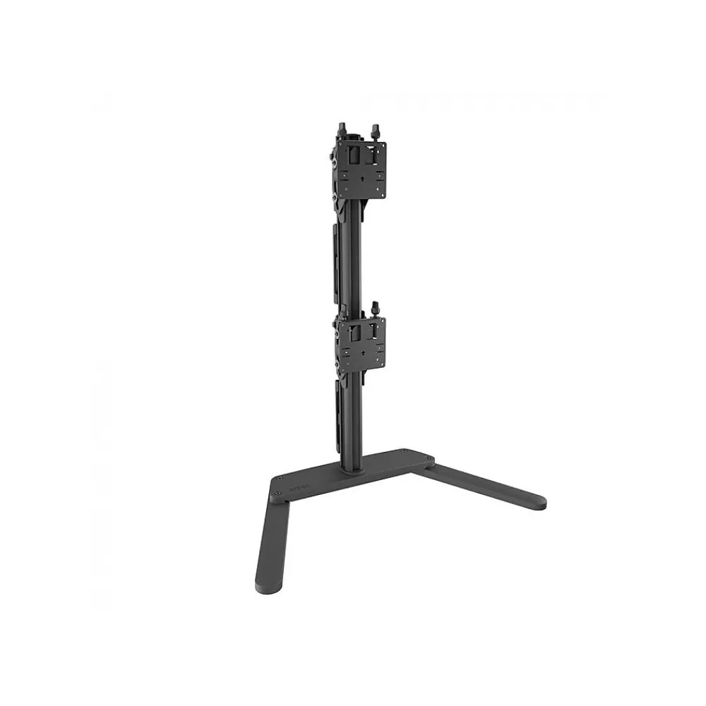 Online Atdec Adjustable Heavy Duty Dual Vertical Monitor Mount for Monitors Up to 55", Black (AWMS-2-BT75-FS-B)