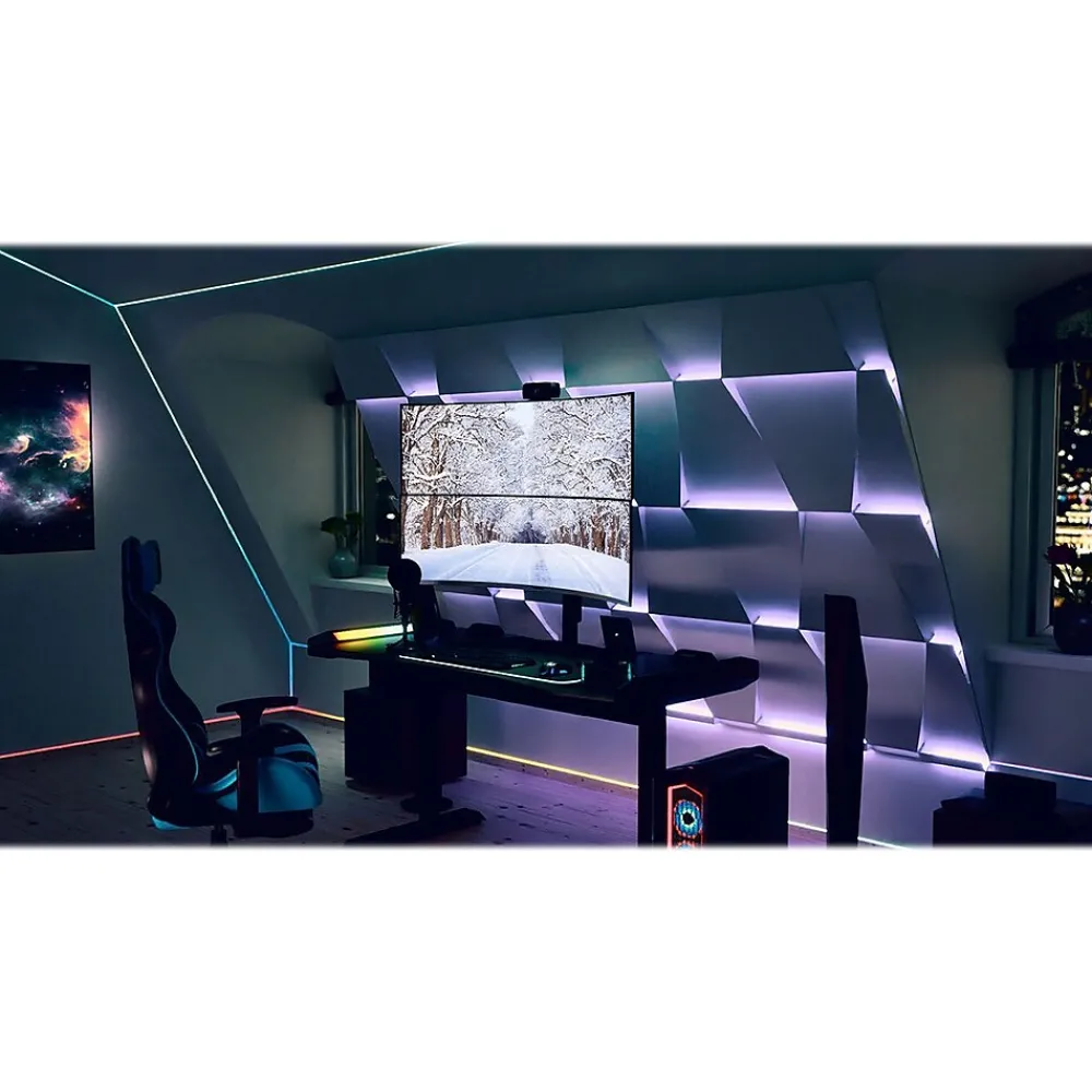 Outlet Atdec Adjustable Heavy-Duty Dual Vertical Monitor Mount, Up to 57" Monitor, Black (AWMS-2-BT75-H-B)