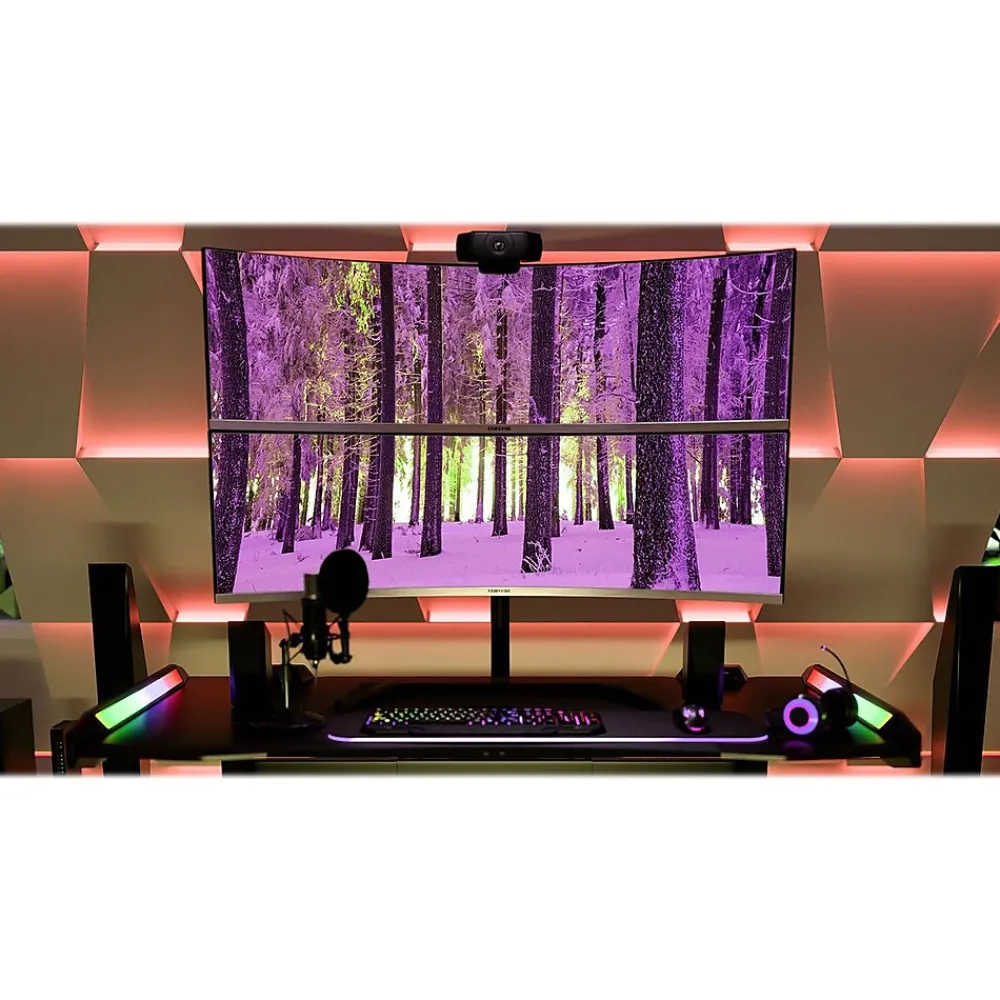 Outlet Atdec Adjustable Heavy-Duty Dual Vertical Monitor Mount, Up to 57" Monitor, Black (AWMS-2-BT75-H-B)