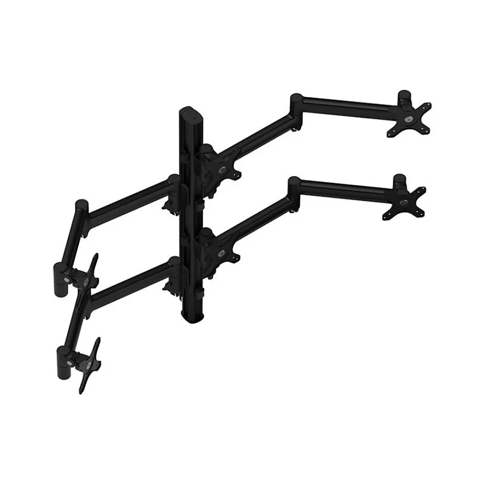 Sale Atdec Adjustable Six-Arm Monitor Mount, Up to 24" Monitor, Black (AWMS-6-13717-H-B)