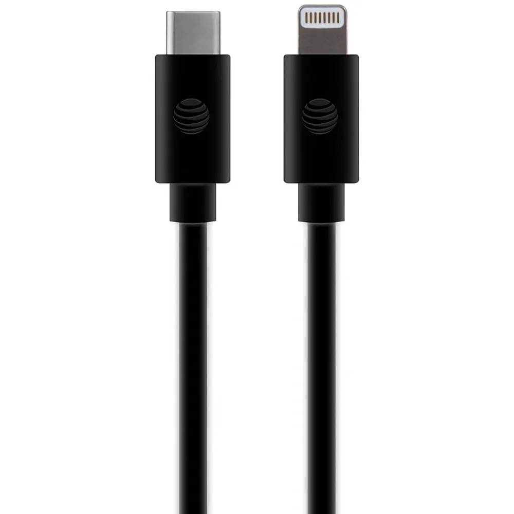 Charge and Sync USB to USB-C Cable with Lightning Connectors, 4 ft., Black, (TCL01-BLK)<AT&T Online