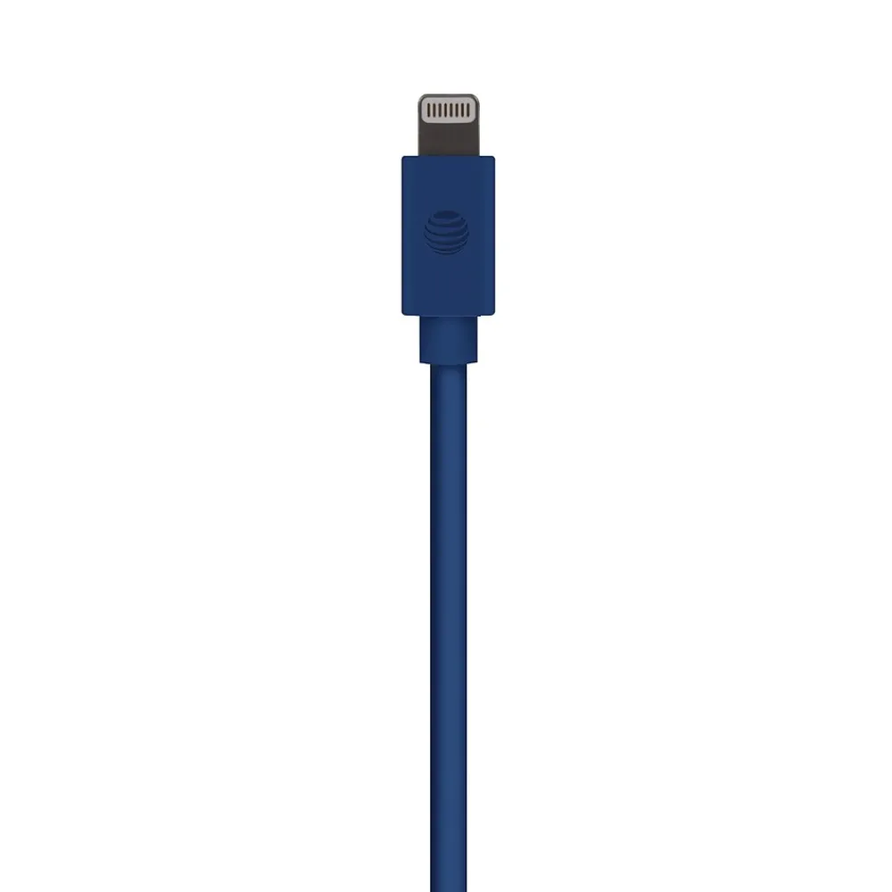 PVC Charge and Sync Lightning Cable, 10 ft., Blue, (PVLC10-BLU)<AT&T Hot