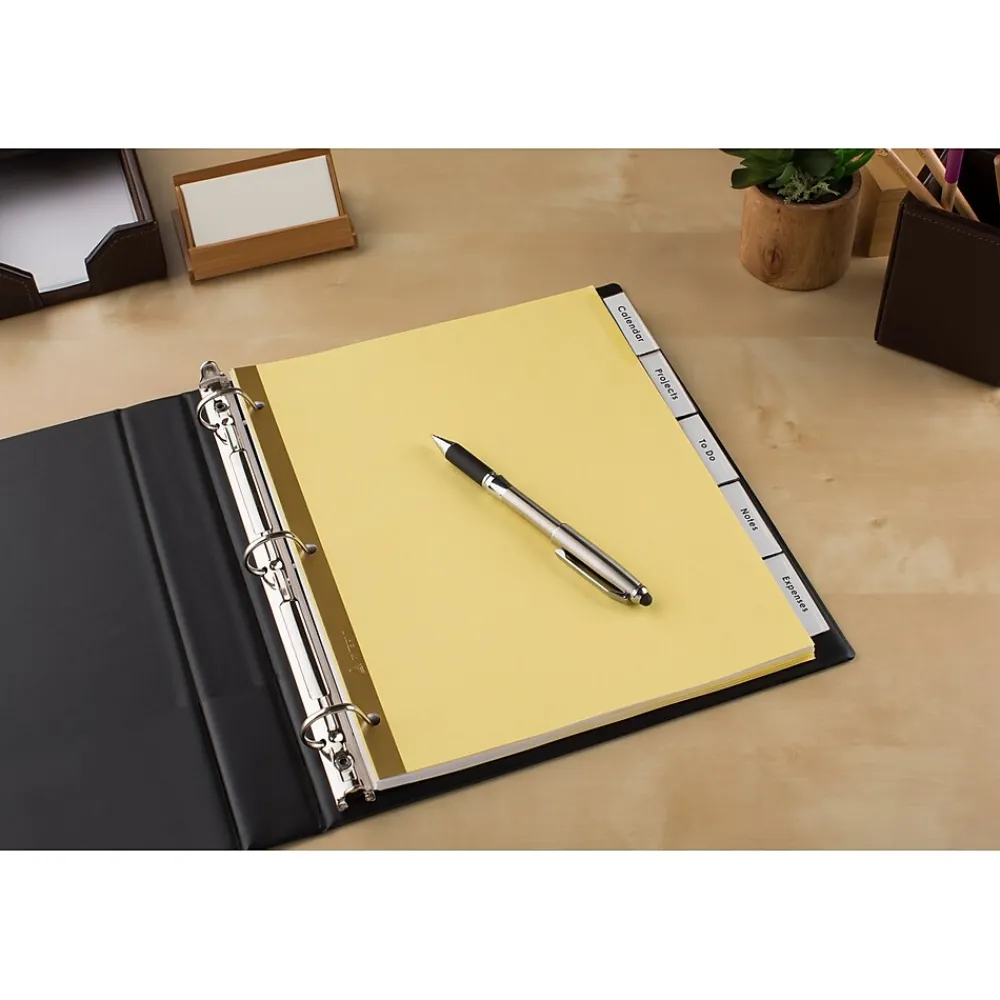 Dividers|Avery Big Tab Insertable Paper Dividers, 5-Tab, Yellow (11110)