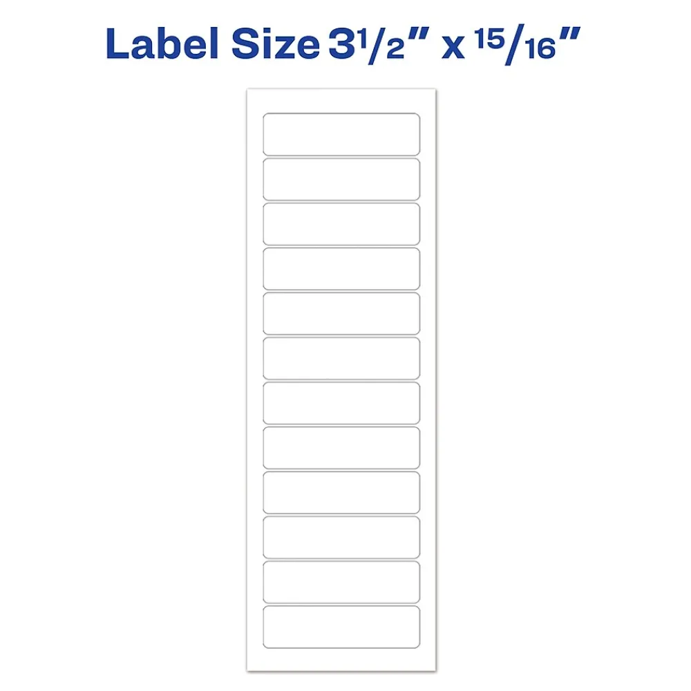 Online Avery Computer Labels, Dot Matrix Labels and Pin-Feed Labels, 15/16" x 3-1/2", White, 5,000 Labels/Pack (4013)