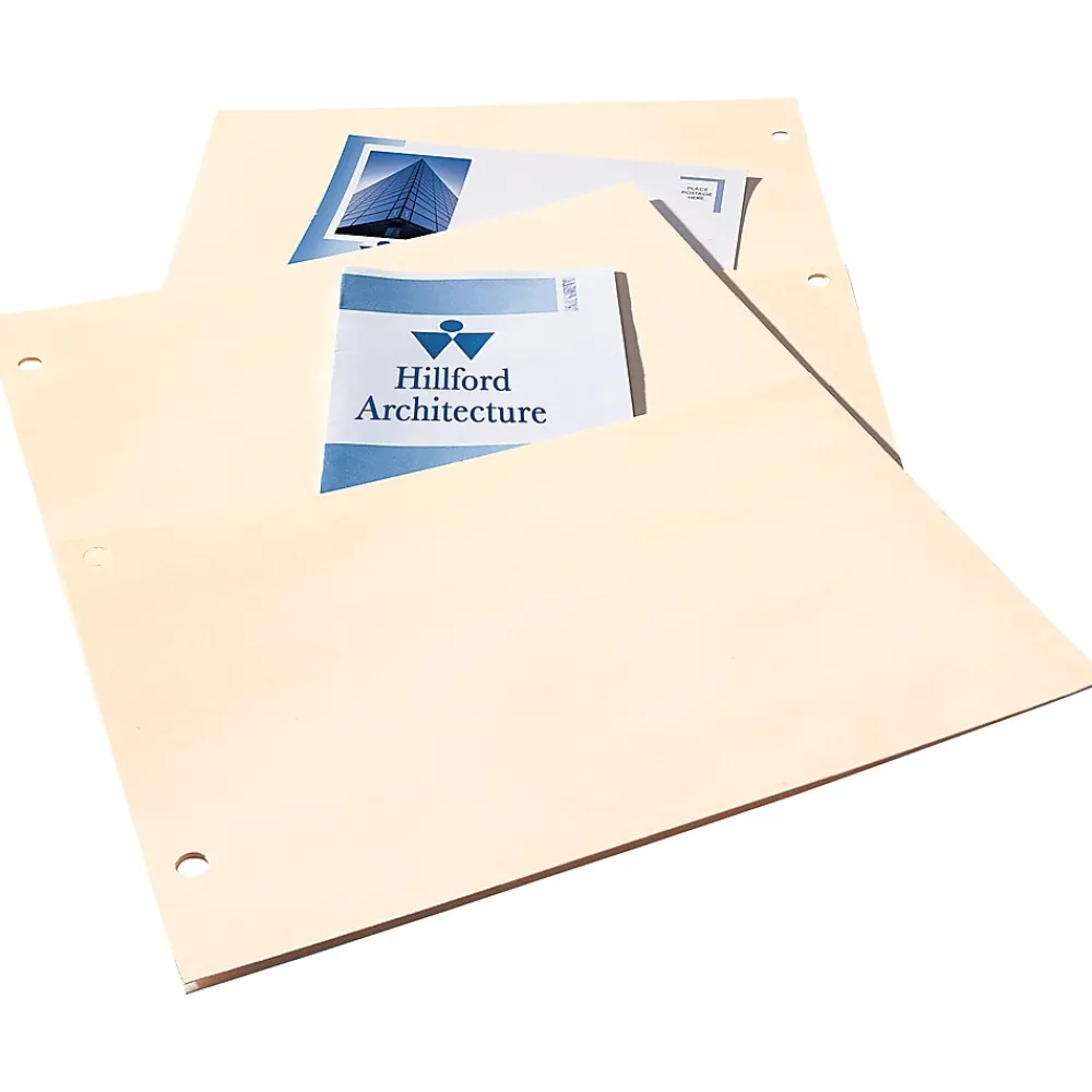 Dividers|Avery Double Pocket Paper Dividers, Untabbed, Manila, 5 Dividers/Pack (03075)