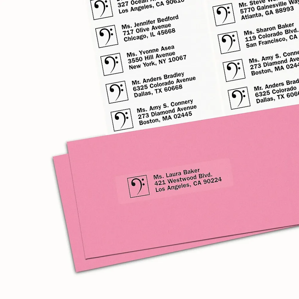Discount Avery Easy Peel Inkjet Address Labels, 1" x 4", Clear, 200 Labels/Pack (18661)
