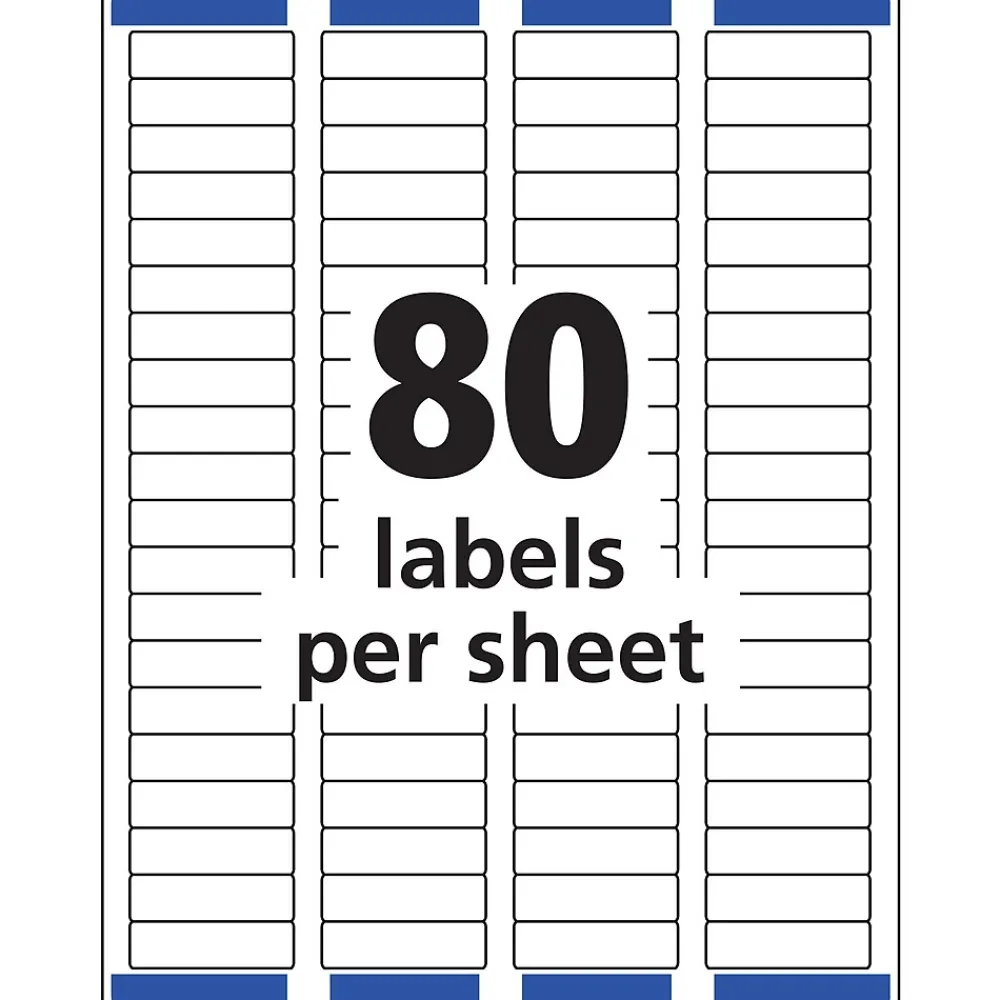 Best Avery Easy Peel Inkjet Return Address Labels, 2/3" x 1-3/4", Clear, 2,000 Labels/Pack (8667)