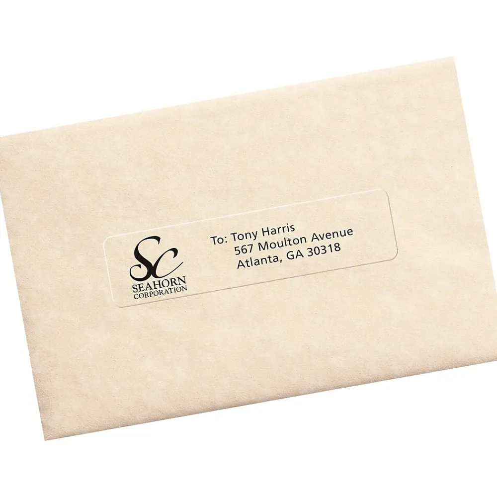 Clearance Avery Easy Peel Laser Address Labels, 1" x 4", Clear, 1,000 Labels/Box (5661)