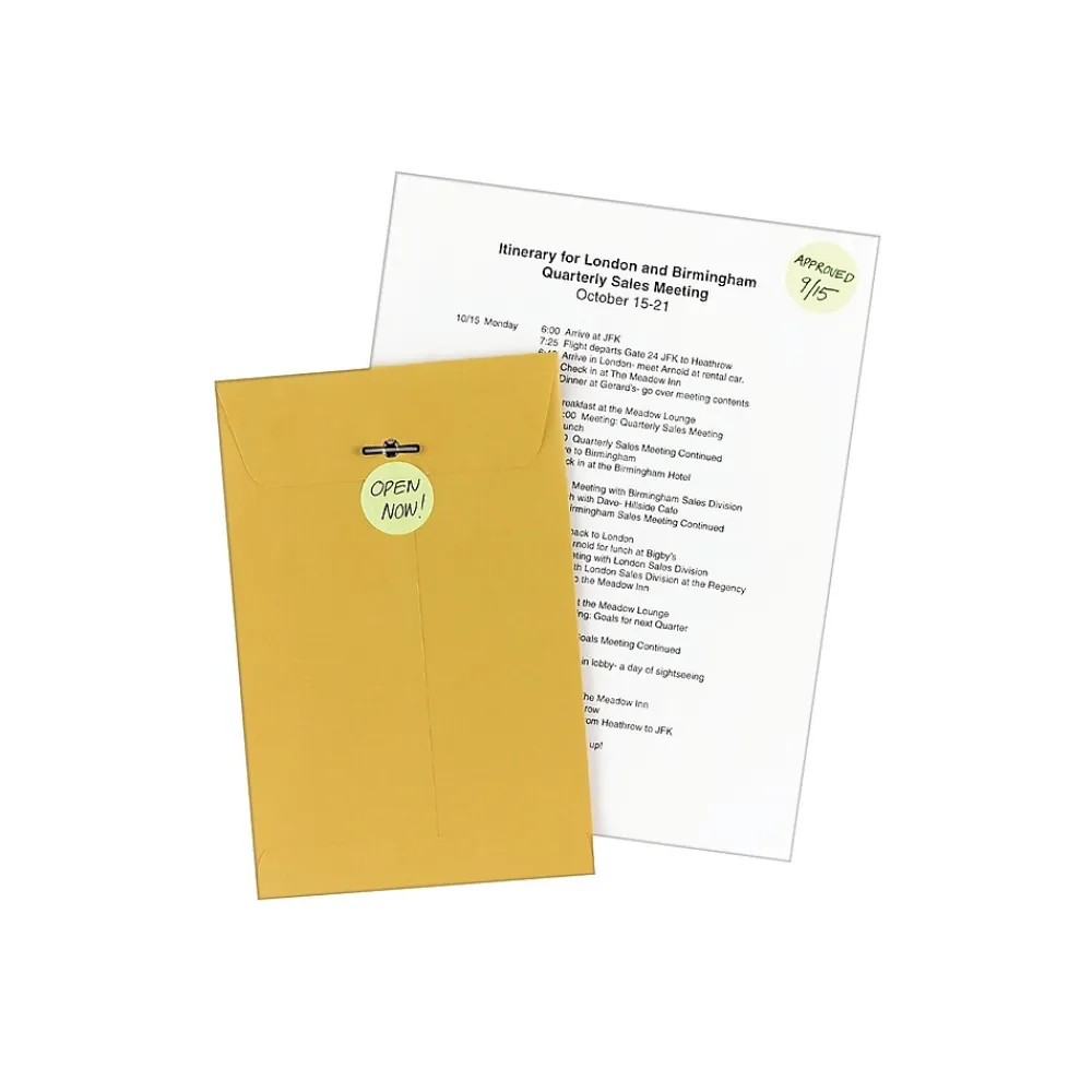 Labels|Avery Easy Peel Laser Color Coding Labels, 1 1/4" Dia, Neon Yellow, 8 Labels/Sheet, 50 Sheets/Pack (5499)