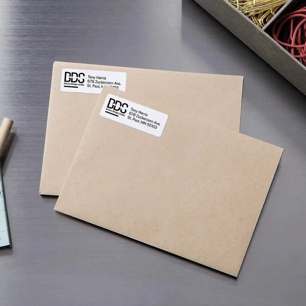 Avery Easy Peel Laser Return Address Labels, 2/3" x 1-3/4", Glossy White, 1,500 Labels/Pack (6524)
