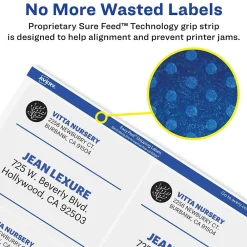 New Avery Easy Peel Laser Shipping Labels, 3-1/3