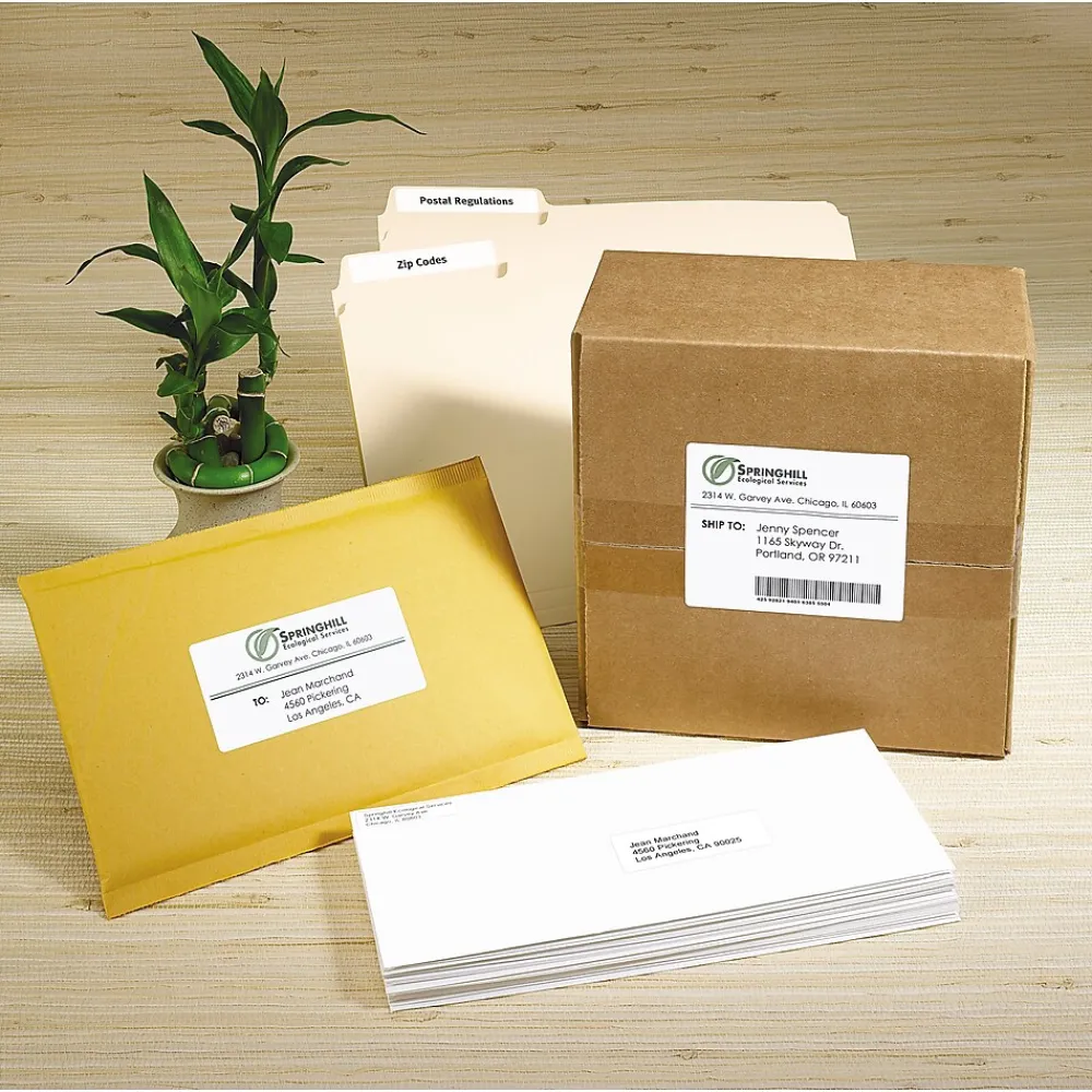 New Avery EcoFriendly Laser/Inkjet Return Address Labels, 1/2" x 1-3/4", White, 8,000 Labels/Pack (48467)