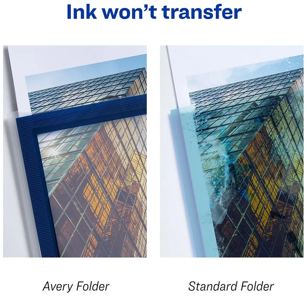Pocket Folders|Avery Flexi-View 6-Pocket Presentation Folder, Navy Blue (47696)