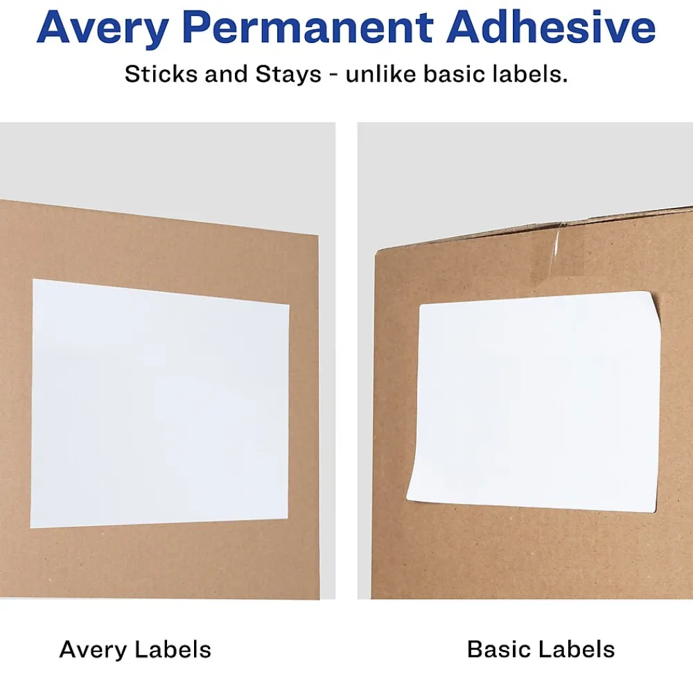 New Avery Inkjet Shipping Labels, 5-1/2" x 8-1/2", White, 200 Labels/Box (8426)
