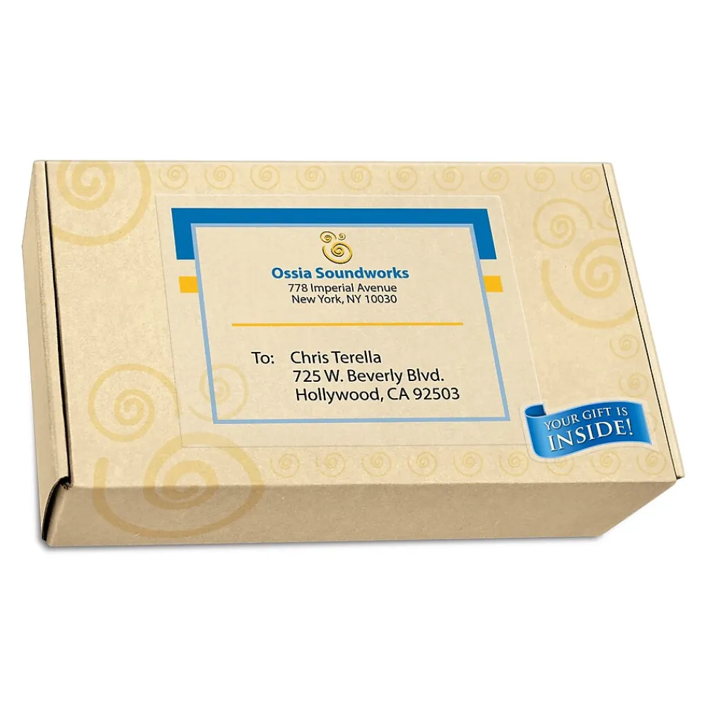 Online Avery Inkjet Shipping Labels, 8 1/2" x 11", Matte Clear, 25 Labels/Pack (8665)