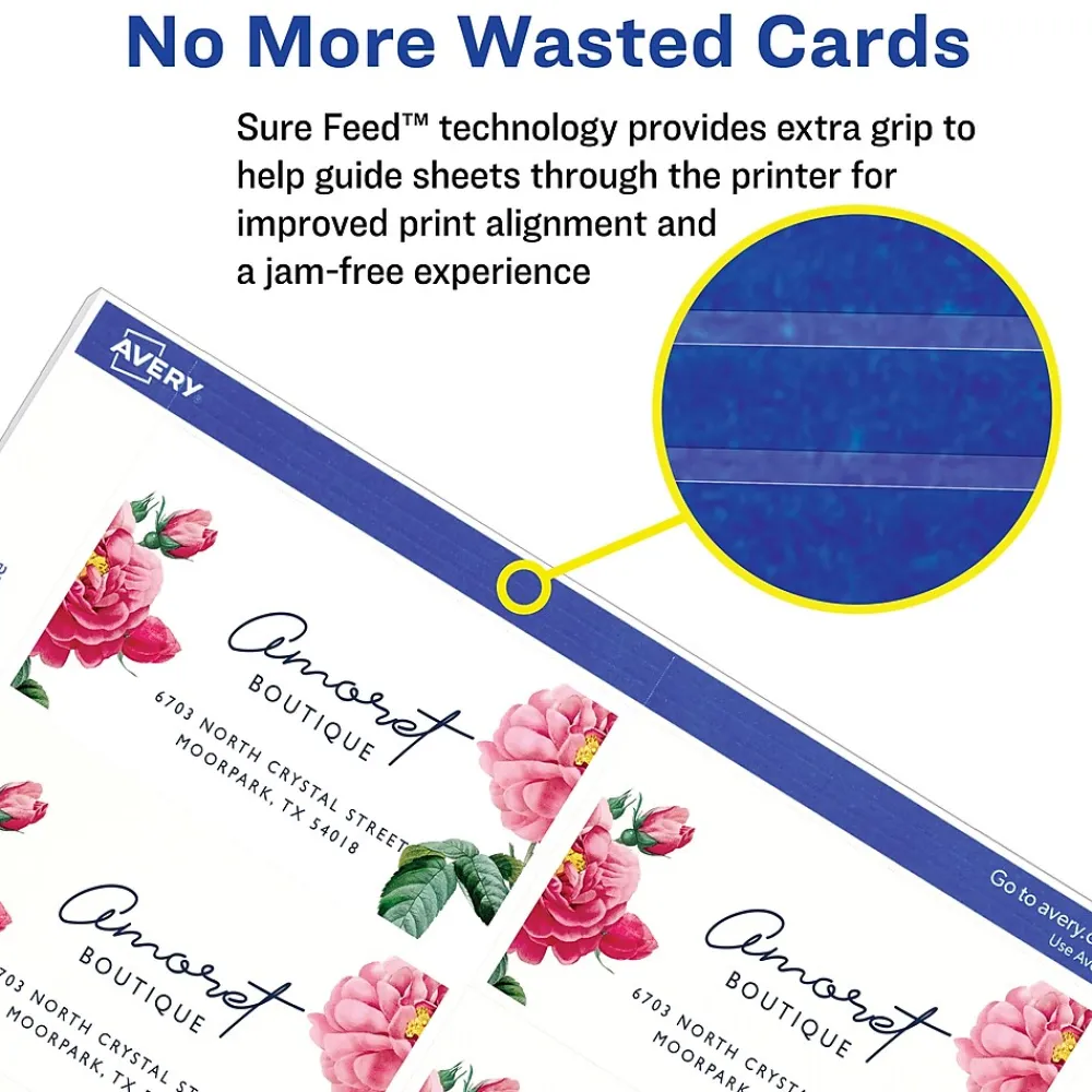 Business Cards*Avery ® Laser Business Cards, 2" x 3.5", White, 2500/Box(5911)