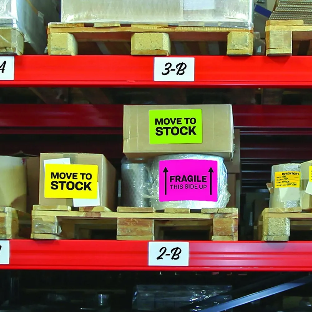 Best Avery Laser Shipping Labels, 8-1/2" x 11", Assorted Neon, 15 Labels/Pack (5975)