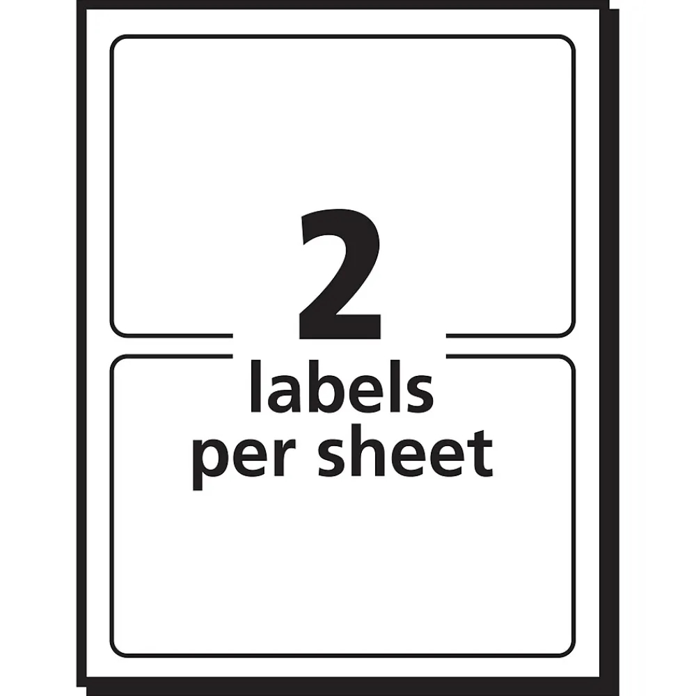 Hot Avery Laser/Inkjet Multipurpose Labels, 2" x 4", White, 100 Labels/Pack (5444)