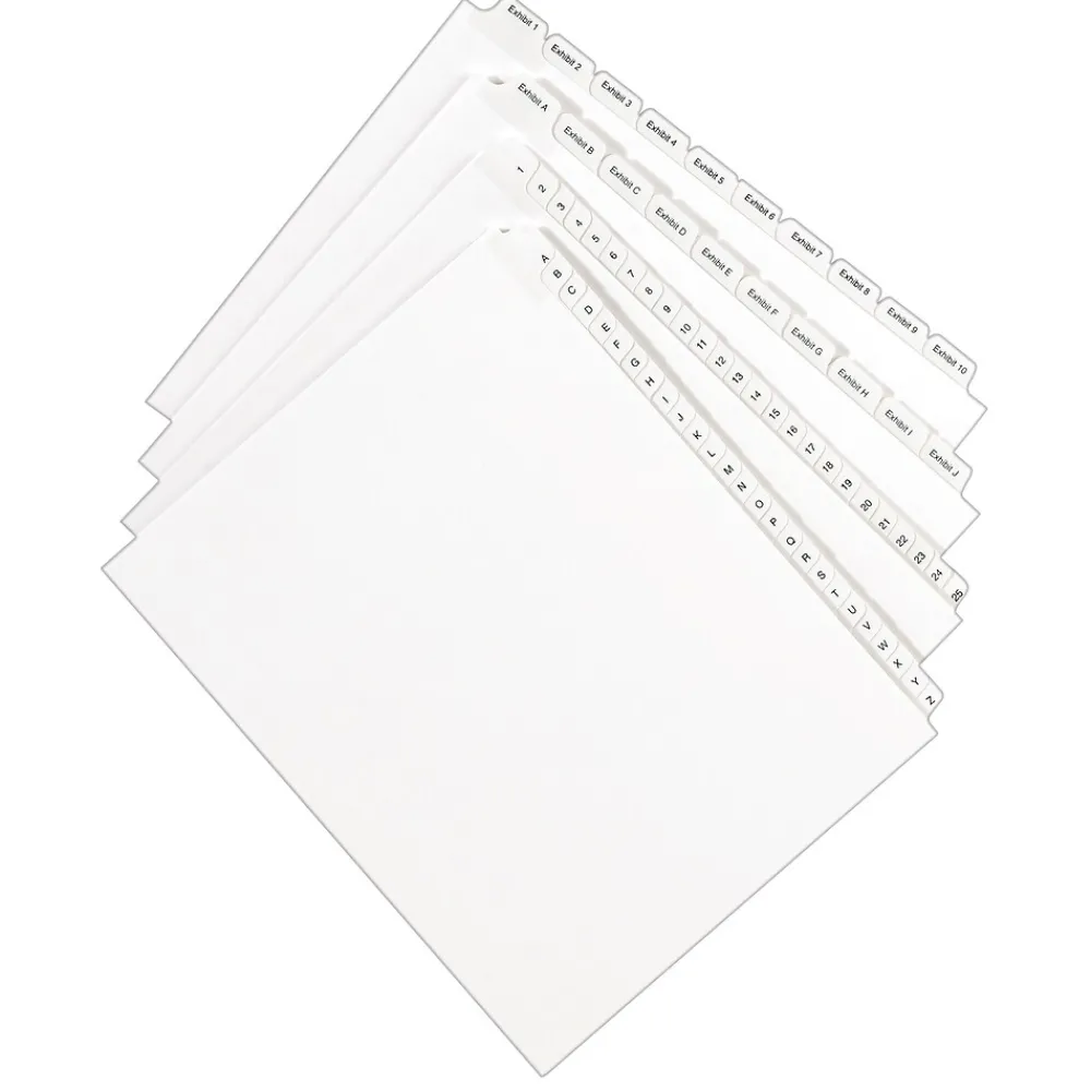 Dividers|Avery Legal Pre-Printed Paper Divider Collated Set, 101-125 Tabs, White, Allstate Style, Letter Size (01705)