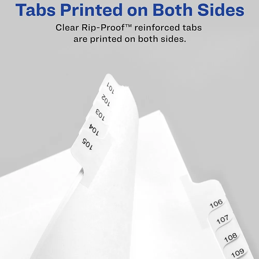 Dividers|Avery Legal Pre-Printed Paper Divider Collated Set, 76-100 Tabs, White, Allstate Style, Letter Size (01704)