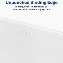 Dividers|Avery Legal Pre-Printed Paper Dividers, Side Tab P, White, Style, Letter Size, 25/Pack (01416)