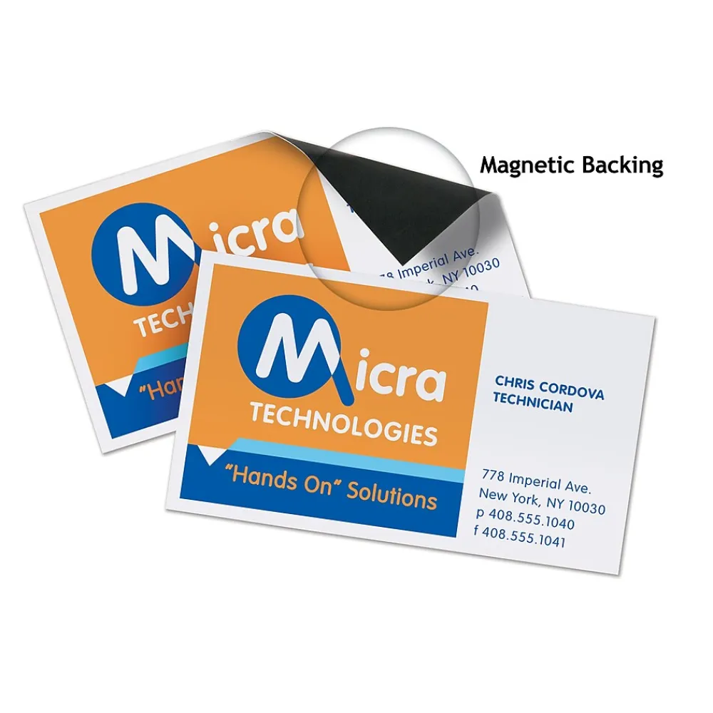 Business Cards*Avery Magnetic Business Cards, 2" x 3 1/2", Matte White, 30/Pack (8374)