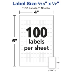 Labels|Avery Multipurpose Labels, 5/16