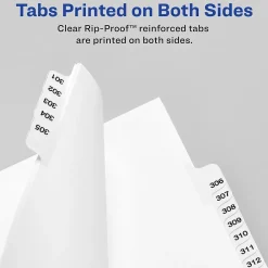Dividers|Avery Premium Collated Legal Paper Dividers, 1-10 & Table of Content Tabs, White, Style, Letter Size (11381)