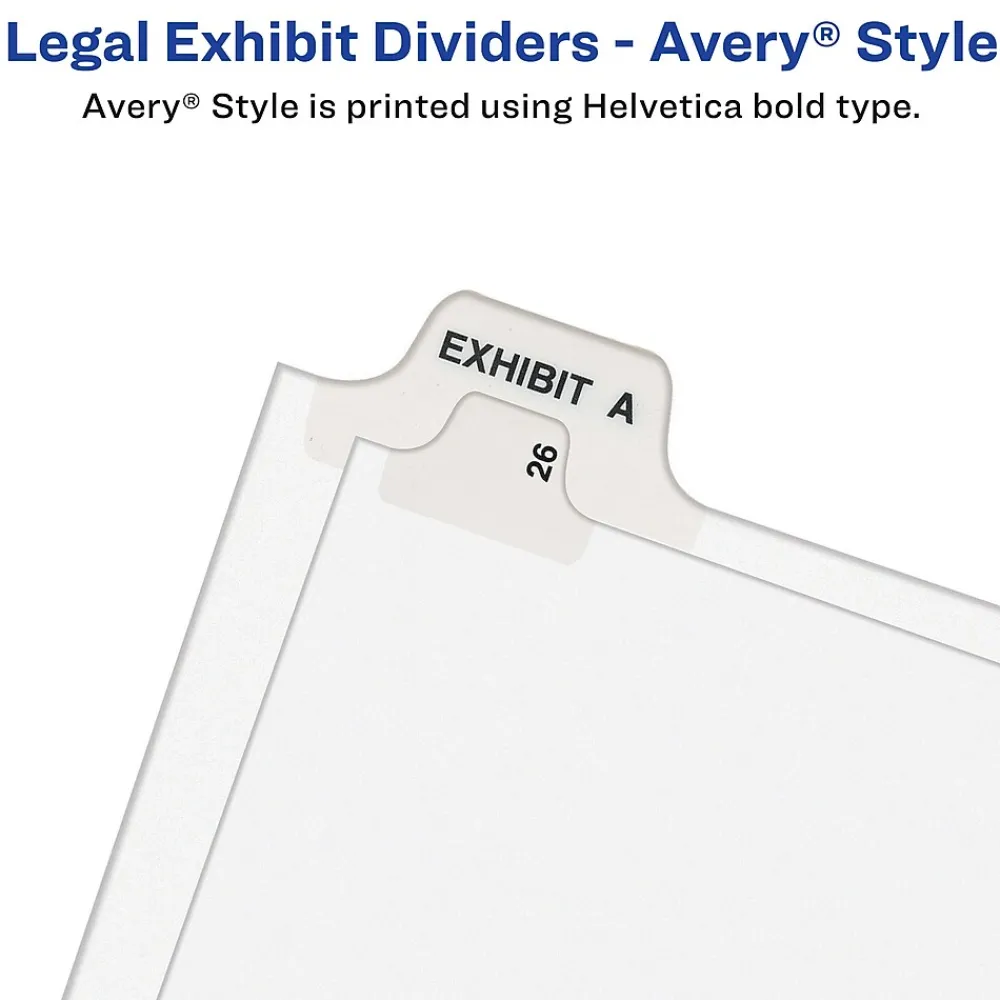 Dividers|Avery Premium Collated Legal Paper Dividers, 1-25 & Table of Content Tabs, White, Style, Legal Size (11371)