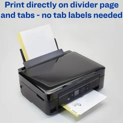Dividers|Avery Print-On Paper Dividers, 8 Tabs, White (11528)