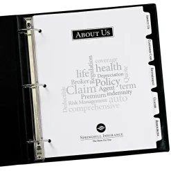 Dividers|Avery Print-On Paper Dividers, 5 Tabs, White (11511)