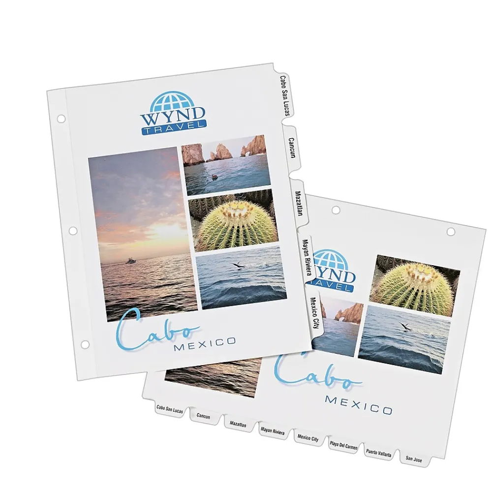 Dividers|Avery Print-On Paper Dividers, 5 Tabs, White, 5 Sets/Pack (11515)
