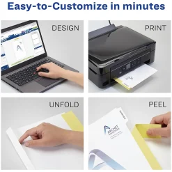 Dividers|Avery Print-On Unpunched Paper Dividers, 5 Tabs, White, 5 Sets/Pack (11516)