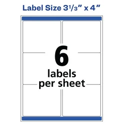 Outlet Avery Print-to-the-Edge Color Laser Shipping Labels, 3