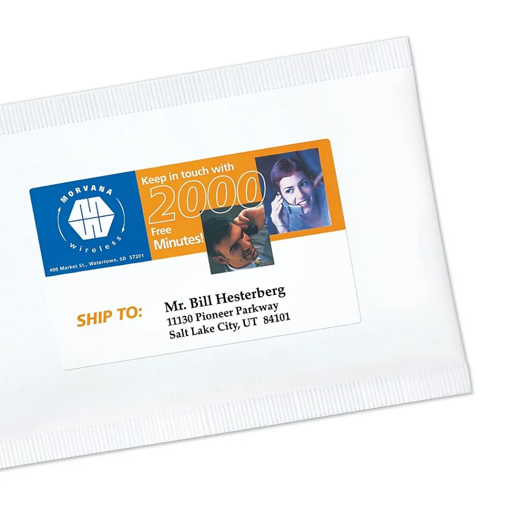 Sale Avery Print-to-the-Edge Color Laser Shipping Labels, 4-3/4" x 7-3/4", White, 50 Labels/Pack (6876)