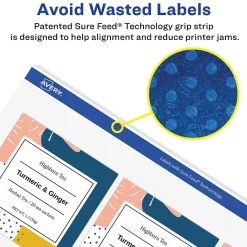 Discount Avery Print-to-the-Edge Inkjet Round Labels, 1 1/2" Dia, White, 400 Labels/Pack (8293)