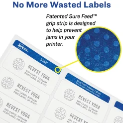Outlet Avery Print-to-the-Edge Laser Address Labels, 1-1/4" x 2-3/8", White, 450 Labels/Pack (6871)
