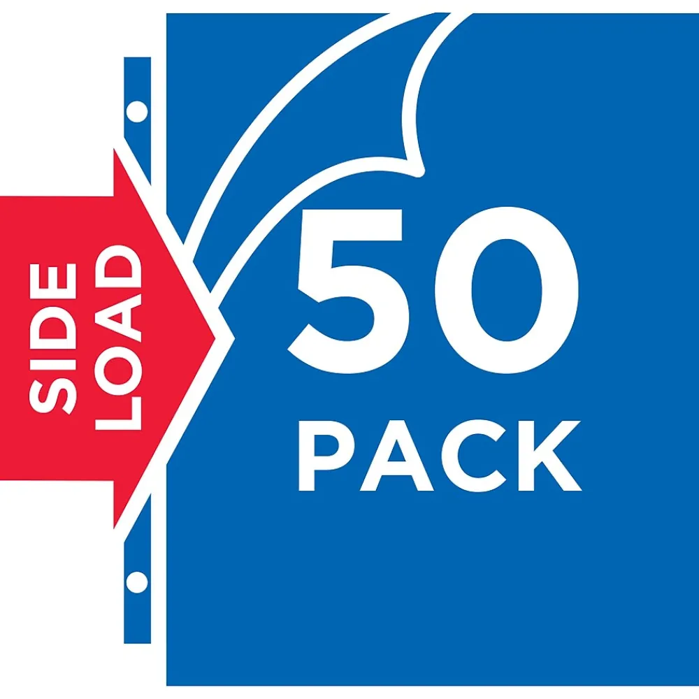 Sheet Protectors|Avery Quick Load Non-Glare Heavyweight Sheet Protectors, 8.5" x 11", Clear, 50/Box(73803)