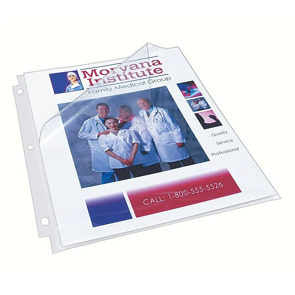 Sheet Protectors|Avery Quick Load Non-Glare Heavyweight Sheet Protectors, 8.5" x 11", Clear, 50/Box(73803)