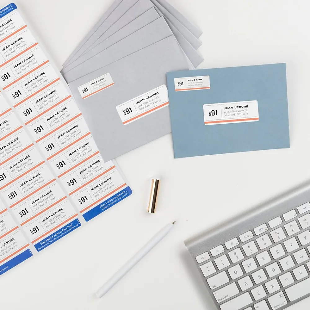 Discount Avery Repositionable Inkjet Address Labels, 1" x 2-5/8", White, 750 Labels/Pack (58160)