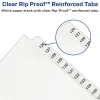 Dividers|Avery Standard Collated Style Legal Numeric 76 - 100 Tab Paper Dividers, 25 Tabs, White (01333)