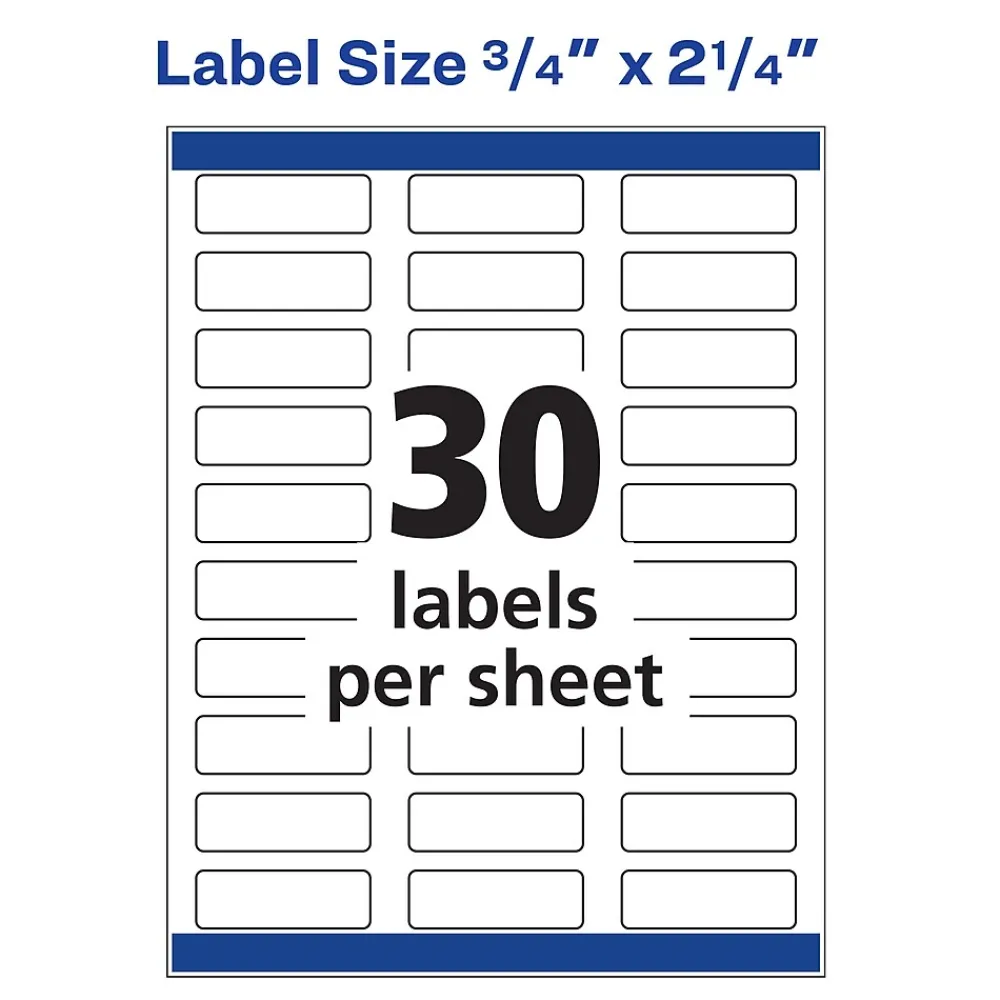 Outlet Avery Sure Feed Inkjet Return Address Labels, 3/4" x 2-1/4", 600 Labels/Pack (8257)