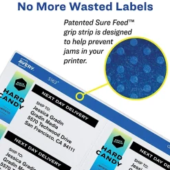 Online Avery Sure Feed Laser/Inkjet Shipping Labels, 3-1/3" x 4", White, 1,500 Labels/Box (95940)